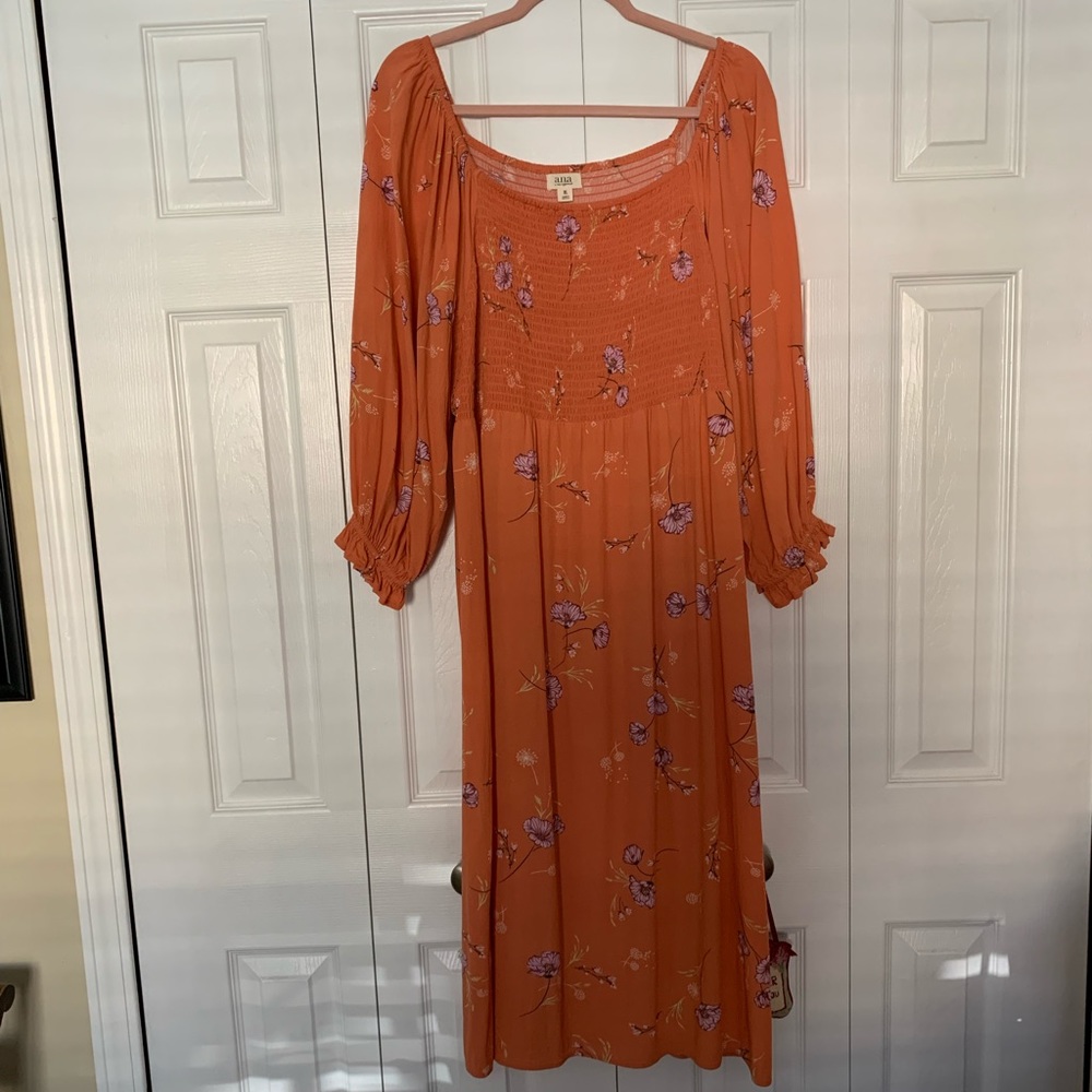 a.n.a. XL Midi Peasant Dress